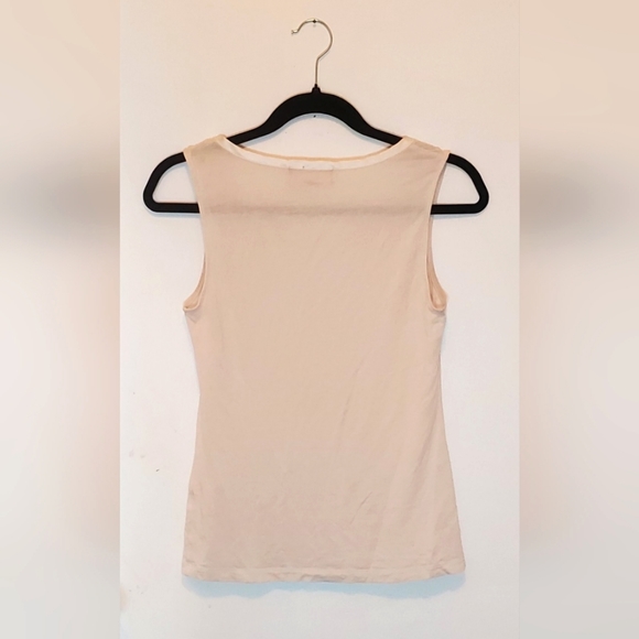 Cream tank top with ribbon detail - Picture 2 of 3